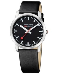 Mondaine Elegant Leather Strap Watch 41mm