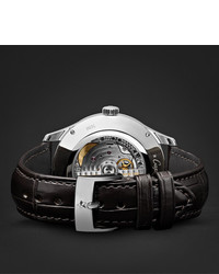 Zenith Elite Moonphase 40mm Stainless Steel And Alligator Watch Ref No 03214369101c498