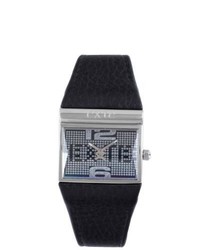 Exte Black Leather Watch
