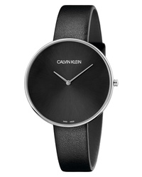 Calvin Klein Full Moon Leather Band Watch
