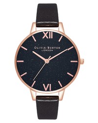 Olivia Burton Glitter Leather Watch