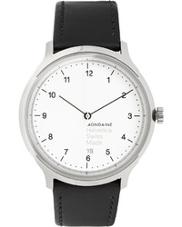 Mondaine Helvetica No1 Stainless Steel And Leather Watch