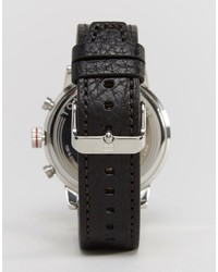 Tommy Hilfiger Jake Chronograph Leather Watch In Black 1791232