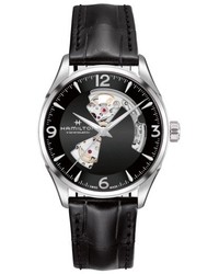 Hamilton Jazzmaster Open Heart Automatic Leather Strap Watch 42mm
