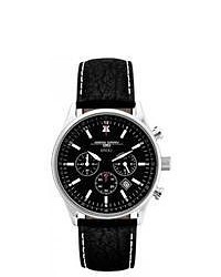 Jorg Gray Leather Chronograph Black Dial Watch