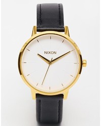Nixon Kensington Black Leather Watch