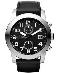 Marc by Marc Jacobs Larry Chronograph Leather Strap Watch 46mm