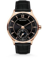 Movado Leather Strap Watch