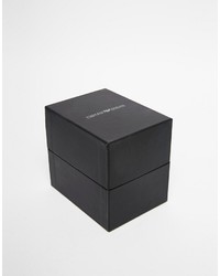Emporio Armani Leather Watch In Black Ar1732