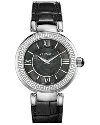 Versace Leda Mother Of Pearl Dial Leather Strap Watch 38mm
