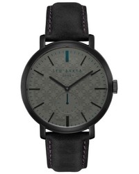 Ted Baker London Trent Leather Strap Watch 44mm