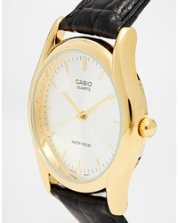 Casio Ltp 1154pq 7f Gold Face Croc Watch
