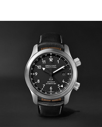 Bremont Mbiiibzs Automatic 43mm Stainless Steel And Leather Watch