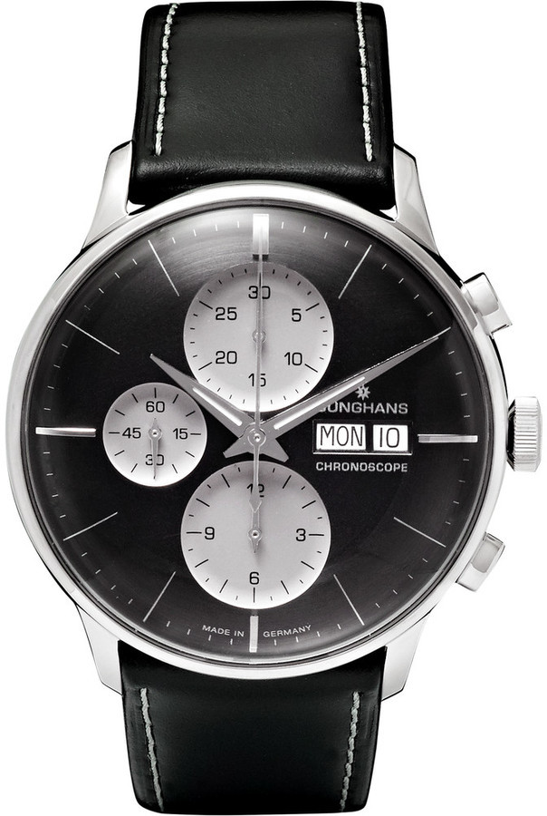 Junghans Meister Chronoscope 40mm Stainless Steel And Leather Watch ...