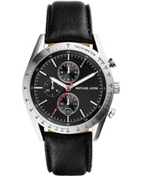 Michael Kors Michl Kors Leather Accelerator Chronograph Watch