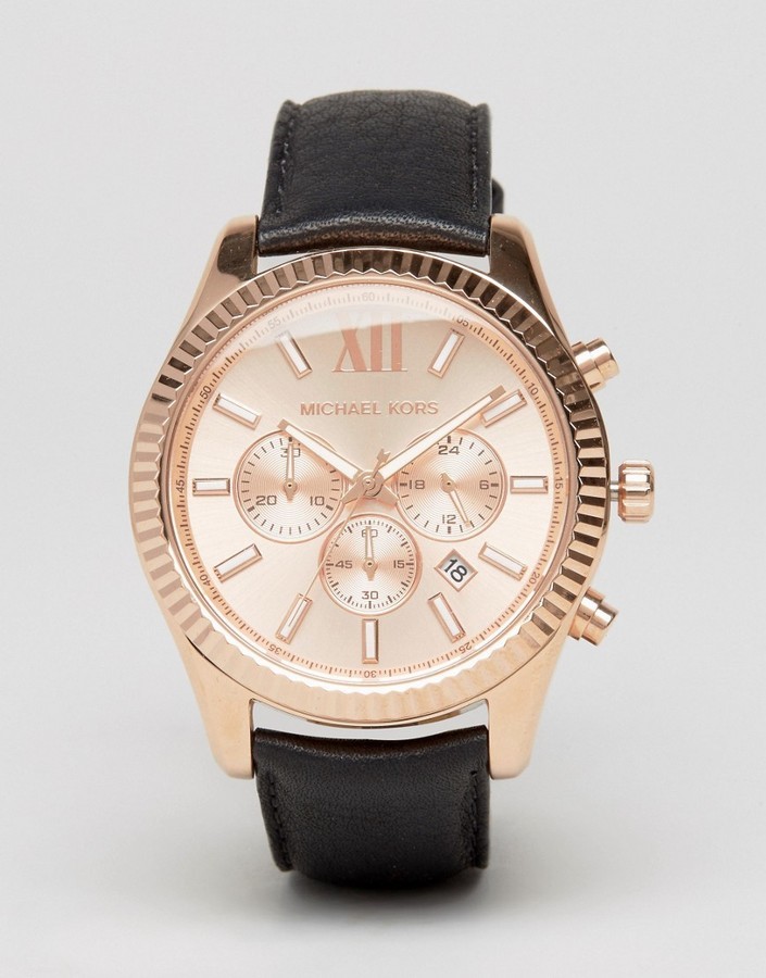 micheal kors leather watch