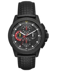 MICHAEL Michael Kors Michl Michl Kors Ryker Chronograph Leather Strap Watch 43mm