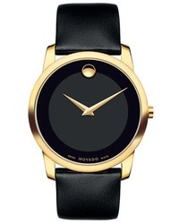 Movado Museum Leather Strap Watch 40mm