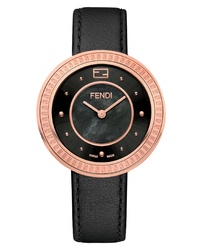 Fendi My Way Genuine Fox Fur Leather Watch