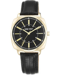 Nine West Haizlye Leather Strap Watch