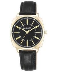 Nine West Haizlye Leather Strap Watch