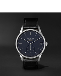 NOMOS Glashütte Orion Neomatik Datum Automatic 41mm Stainless Steel And Cordovan Leather Watch Ref No 363