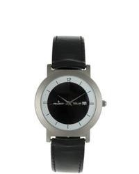 Peugeot 590 Black Leather Solar Watch