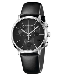Calvin Klein Posh Chronograph Leather Band Watch