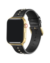 The Posh Tech Posh Tech Skyler Black Leather Band For Apple Watch