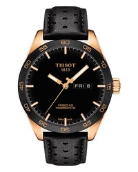Tissot Prs 516 Leather Powermatic Leather Watch