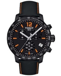 Tissot Quickster Chronograph Leather Strap Watch 42mm