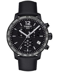 Tissot Quickster Chronograph Leather Strap Watch 42mm