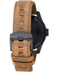Nixon Safari Leather Strap Watch 43mm