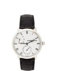 Frederique Constant Silver And Black Slimline Power Reserve Manufacture Watch