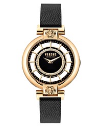Versus Versace Silver Lake Leather Watch