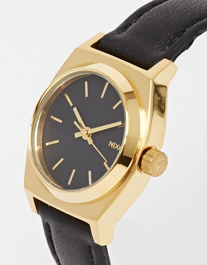 Nixon Small Time Teller Black Leather Watch, $162 | Asos