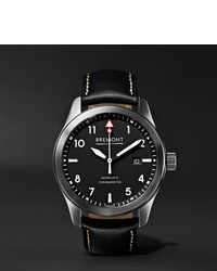 Bremont Solowh Automatic 43mm Stainless Steel And Leather Watch