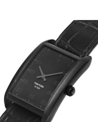 Tom Ford Timepieces Stainless Steel And Alligator Watch