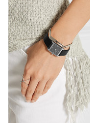 Isabel Marant Stainless Steel And Leather Watch Black