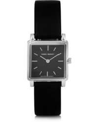 Isabel Marant Stainless Steel And Leather Watch Black