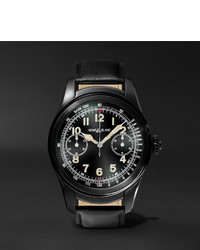Montblanc Summit 46mm Pvd Coated Stainless Steel And Leather Smart Watch