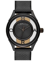 Marc by Marc Jacobs Tether Skeleton Leather Strap Watch 25mm
