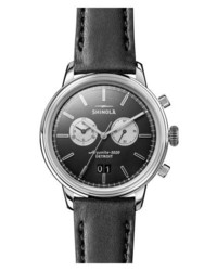 Shinola The Bedrock Chronograph Leather Strap Watch