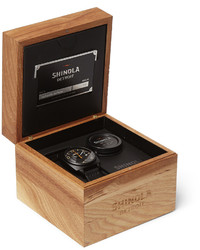 Shinola The Brakeman 40mm Stainless Steel And Leather Watch