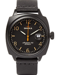 Shinola The Brakeman 40mm Stainless Steel And Leather Watch