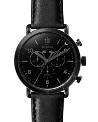 Shinola The Canfield Sport Chrongraph Leather Watch