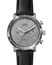 Shinola The Canfield Sport Chronograph Leather Watch Set