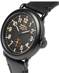 Shinola The Runwell 36mm Pvd Plated And Leather Watch