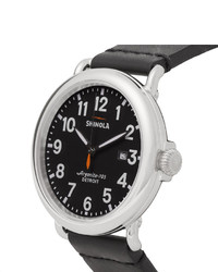 Shinola The Runwell 41mm Stainless Steel And Leather Watch