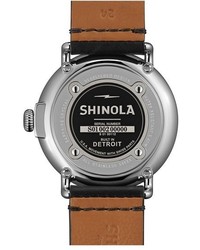 Shinola The Runwell Round Leather Strap Watch 47mm